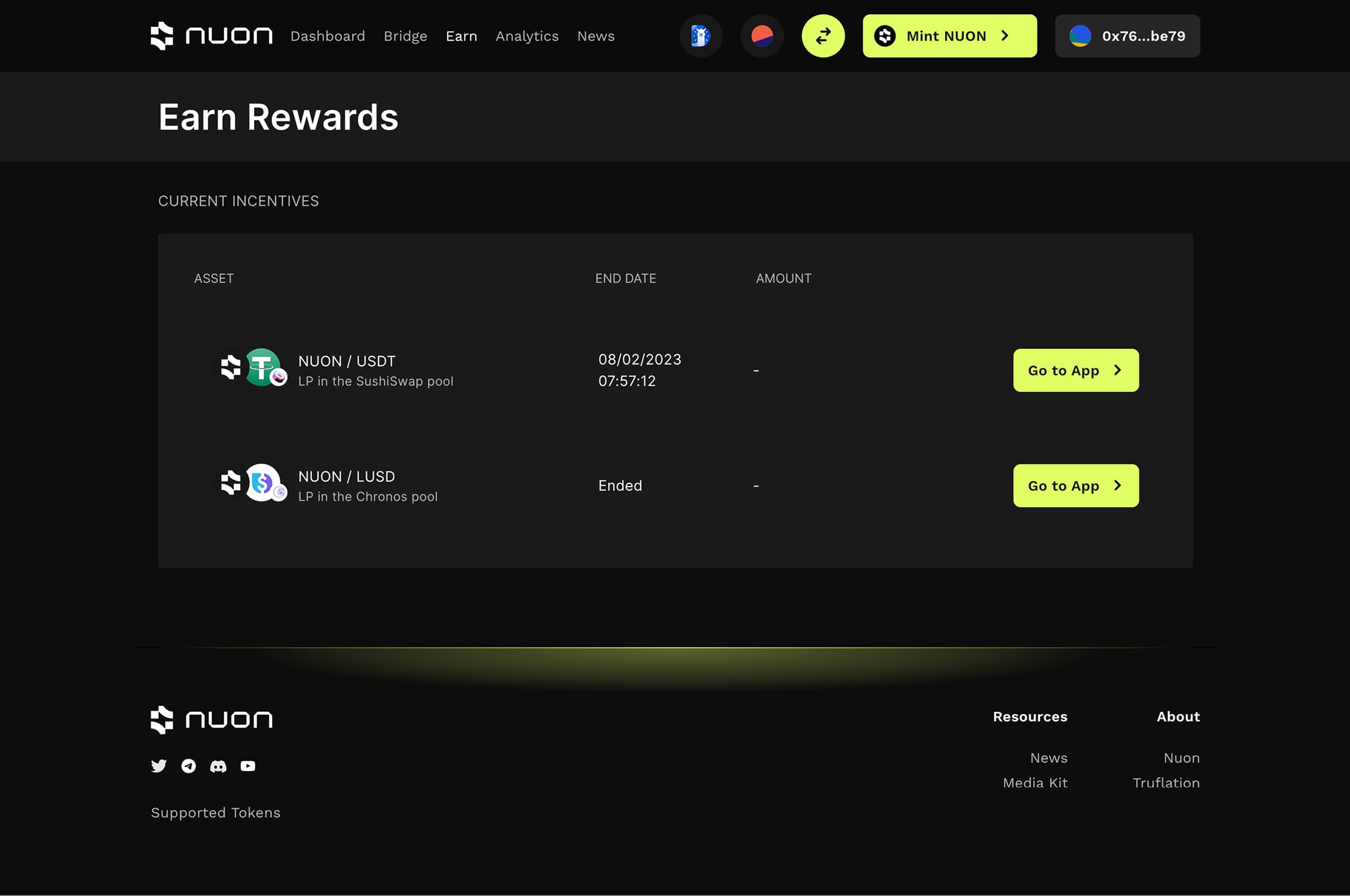 Delivered Rapid MVP and Scalable Front End for Nuon Flatcoin Ecosystem screenshot 4