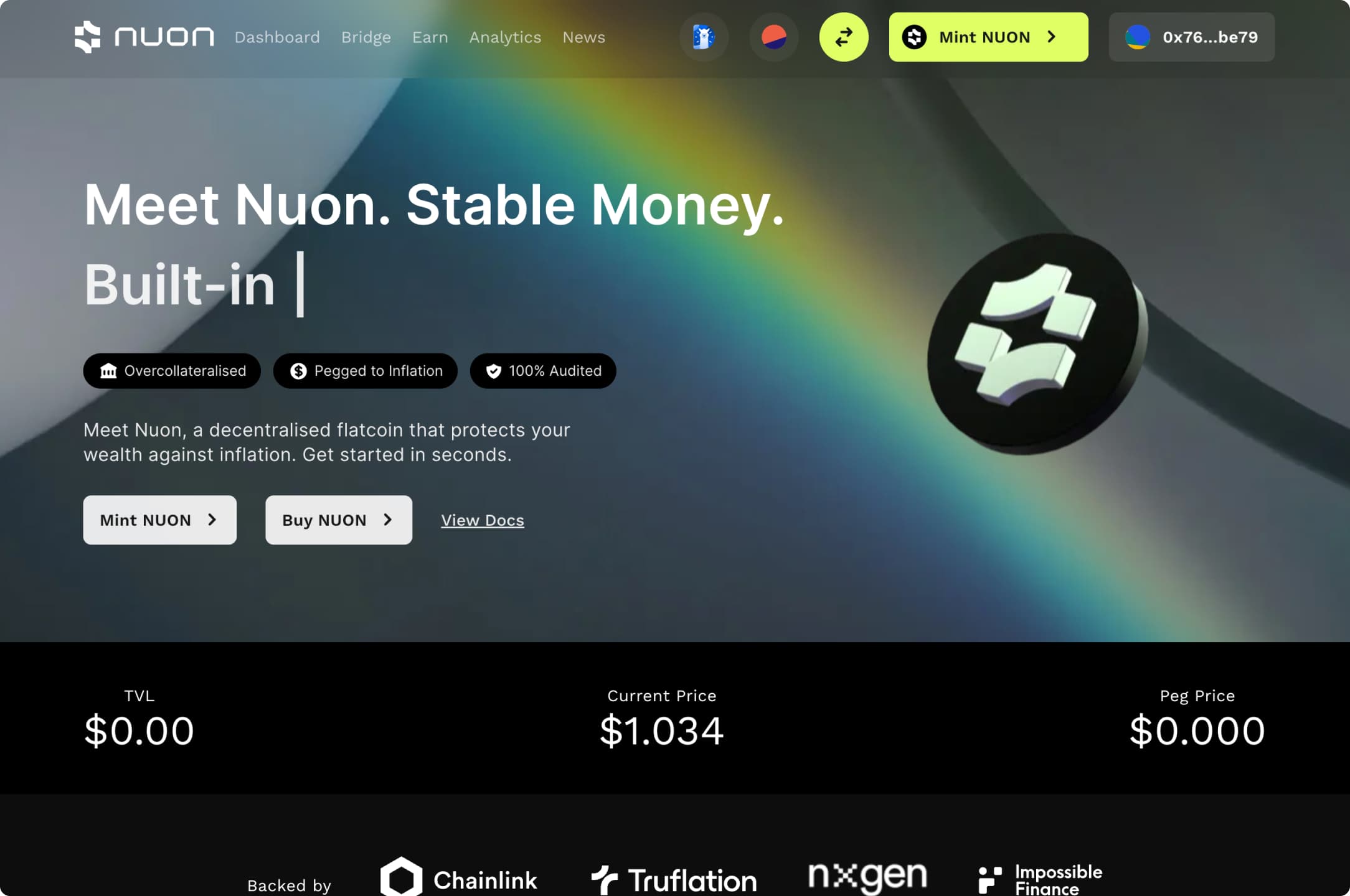 Delivered Rapid MVP and Scalable Front End for Nuon Flatcoin Ecosystem featured image